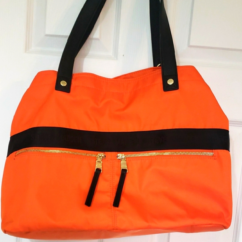 Steve Madden - Orange and Black Tote Bag NWOT #166